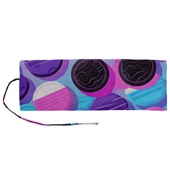 Cookies Chocolate Cookies Sweets Snacks Baked Goods Roll Up Canvas Pencil Holder (m) by Ravend