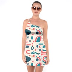 Shapes Pattern  One Soulder Bodycon Dress by Sobalvarro