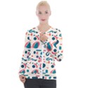 Shapes Pattern  Casual Zip Up Jacket View1