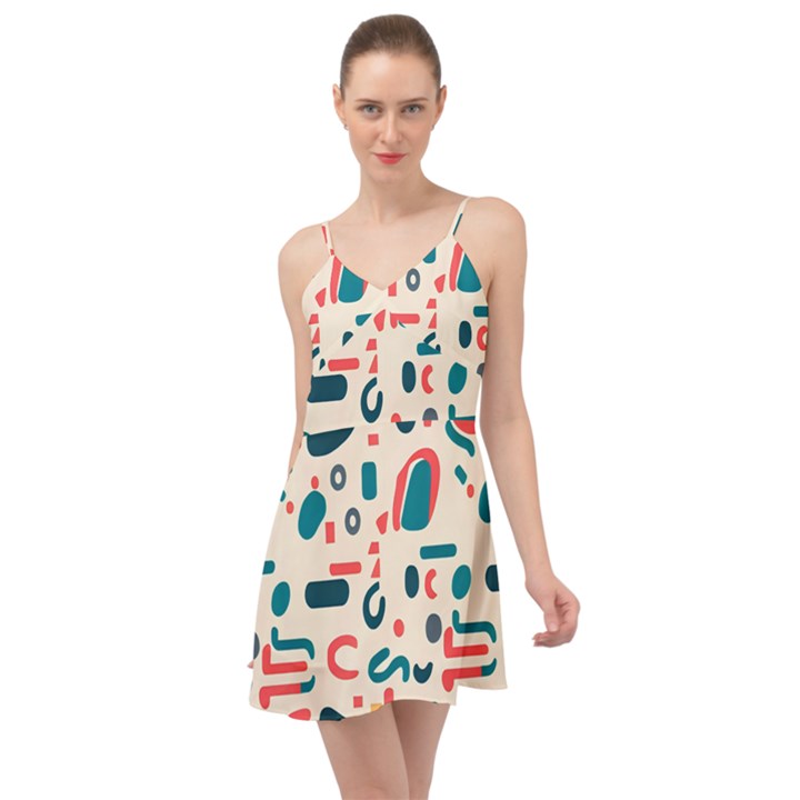 Shapes Pattern  Summer Time Chiffon Dress