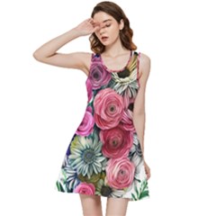 Charming Watercolor Flowers Inside Out Racerback Dress by GardenOfOphir