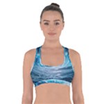 Thunderstorm Storm Tsunami Waves Ocean Sea Cross Back Sports Bra