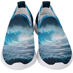 Thunderstorm Storm Tsunami Waves Ocean Sea Kids  Slip On Sneakers