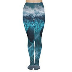 Tsunami Waves Ocean Sea Water Rough Seas 6 Tights by Ravend