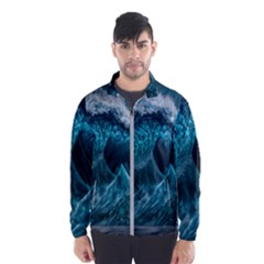 Tsunami Waves Ocean Sea Water Rough Seas 6 Men s Windbreaker