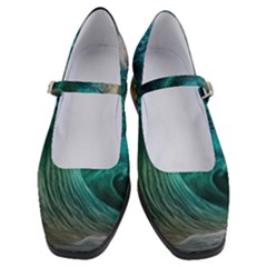 Tsunami Waves Ocean Sea Water Rough Seas 2 Women s Mary Jane Shoes