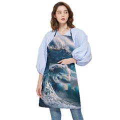 Tsunami Waves Ocean Sea Water Rough Seas 5 Pocket Apron