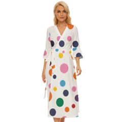 Polka Dot Midsummer Wrap Dress by 8989