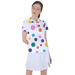 Polka Dot Women s Polo Tee