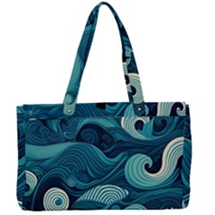 Waves Ocean Sea Abstract Whimsical Abstract Art Canvas Work Bag