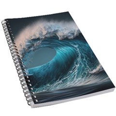 Tsunami Waves Ocean Sea Water Rough Seas 5 5  X 8 5  Notebook