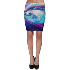 Waves Ocean Sea Tsunami Nautical Nature Water Bodycon Skirt