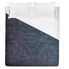 Circuit Board Circuits Mother Board Computer Chip Duvet Cover (queen Size) by Ravend