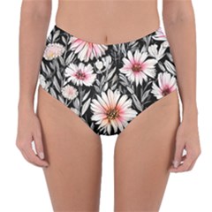 Bountiful Blossoms Reversible High-waist Bikini Bottoms by GardenOfOphir