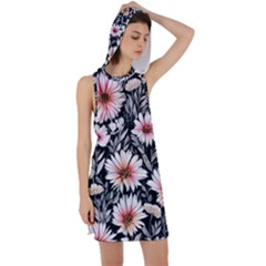 Bountiful Blossoms Racer Back Hoodie Dress