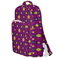 Purple Background Graphic Decor Backdrop Design Art Double Compartment Backpack by Ravend