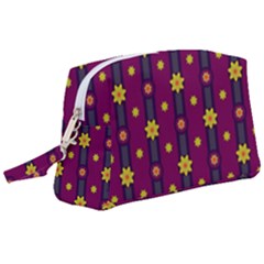 Purple Background Graphic Decor Backdrop Design Art Wristlet Pouch Bag (large) by Ravend