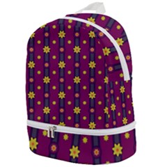 Purple Background Graphic Decor Backdrop Design Art Zip Bottom Backpack by Ravend