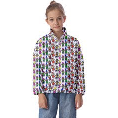 Stickman Kids Doodle Paper Children Group Kids  Half Zip Hoodie by Ravend