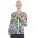 Celestial Watercolor Flower Casual Zip Up Jacket View1