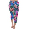 Bright And Brilliant Watercolor Flowers Capri Winter Leggings  View4