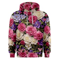 Ai Generated Roses Flowers Petals Bouquet Wedding Men s Overhead Hoodie