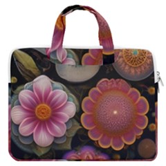 Ai Generated Floral Pattern Flowers Floral Macbook Pro 16  Double Pocket Laptop Bag 