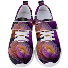 Ai Generated Flowers Plants Petals Buds Women s Velcro Strap Shoes