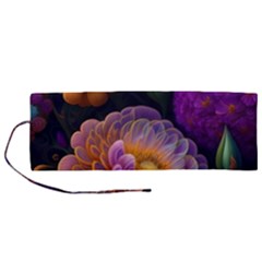 Ai Generated Flowers Plants Petals Buds Roll Up Canvas Pencil Holder (m)