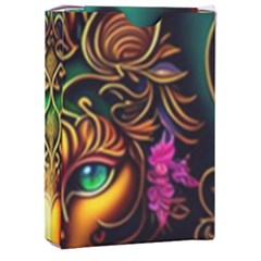 Ai Generated Paisley Pattern Feline Floral Playing Cards Single Design (rectangle) With Custom Box by Ravend