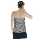 Fractal Background Pattern Texture Abstract Design Silver Strapless Top View2