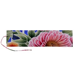 Choice Watercolor Flowers Roll Up Canvas Pencil Holder (l) by GardenOfOphir