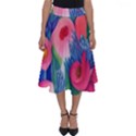 Celestial Watercolor Flowers Perfect Length Midi Skirt View1