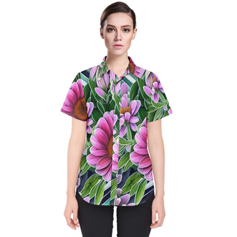 Bouquet Of Sunshine Women s Short Sleeve Shirt by GardenOfOphir