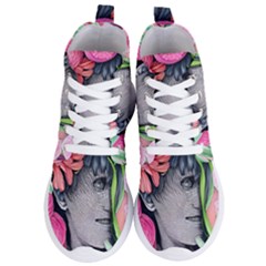 Aesthetics Tropical Flowers Women s Lightweight High Top Sneakers by GardenOfOphir