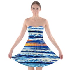 Sandy Beach Dreams Strapless Bra Top Dress by GardenOfOphir