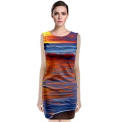 Sunset At The Beach Classic Sleeveless Midi Dress by GardenOfOphir