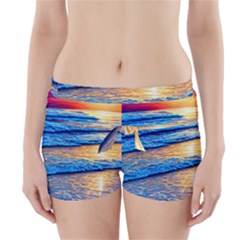 Ocean Sunset Boyleg Bikini Wrap Bottoms by GardenOfOphir