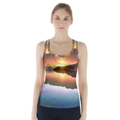 Majestic Lake Racer Back Sports Top by GardenOfOphir