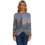Marvelous Sunset Long Sleeve Crew Neck Pullover Top