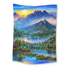 Stunning Sunset By The Lake Medium Tapestry by GardenOfOphir