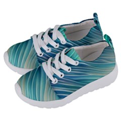 Pastel Ocean Waves Kids  Lightweight Sports Shoes by GardenOfOphir