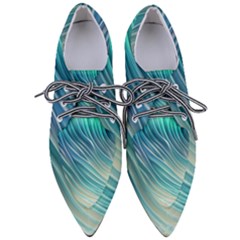 Pastel Ocean Waves Pointed Oxford Shoes by GardenOfOphir