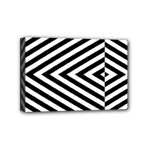 Abstract Lines Pattern Art Design Background Mini Canvas 6  X 4  (stretched) by Ravend