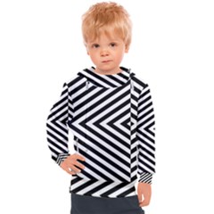Abstract Lines Pattern Art Design Background Kids  Hooded Pullover