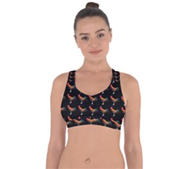 Background Pattern Chicken Fowl Cockerel Livestock Cross String Back Sports Bra by Ravend