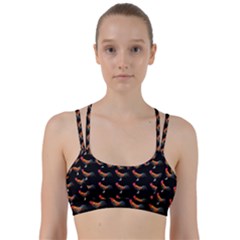 Background Pattern Chicken Fowl Cockerel Livestock Line Them Up Sports Bra by Ravend