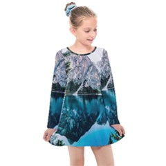 Lake Kids  Long Sleeve Dress by artworkshop