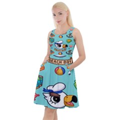 Guillever Wp Knee Length Skater Dress With Pockets by artworkshop