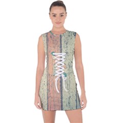 Hardwood Lace Up Front Bodycon Dress by artworkshop
